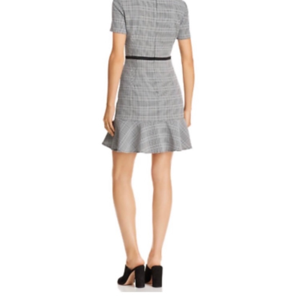 Aqua plaid mini dress